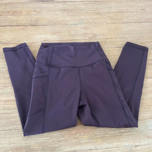 Zyia Active Brilliant High Rise Pockets Leggings Crop Purple Womens 2 (XS) - Picture 4 of 6